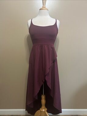 HALARA Spaghetti-Strap High-Low Dress in Plum